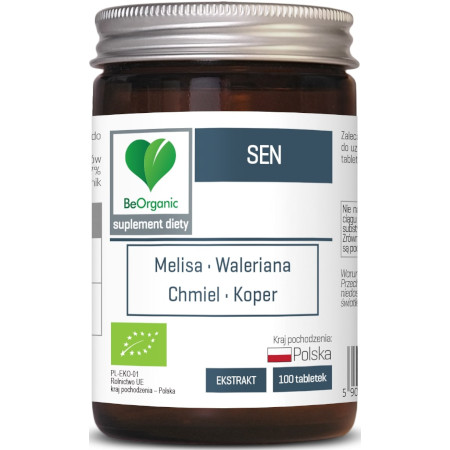 BeOrganic Sen BIO 450 mg x 100 tabletek