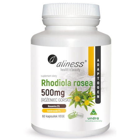 ALINESS Rhodiola rosea (różeniec górski) 500mg x 60 Vege caps