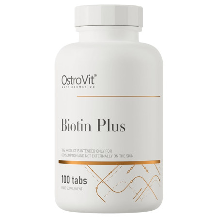 OstroVit BIOTIN PLUS 100 tabs BIOTYNA CYNK zdrowe włosy