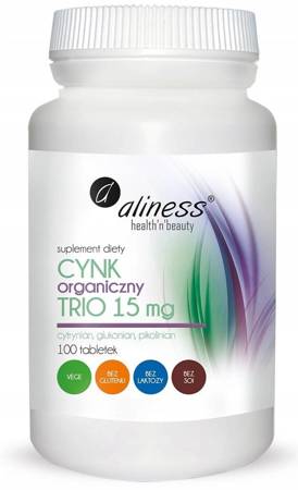 ALINESS Cynk Organiczny Trio 15 mg x 100 tabletek