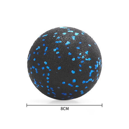 Piłka do masażu 8 cm czarno - niebieska