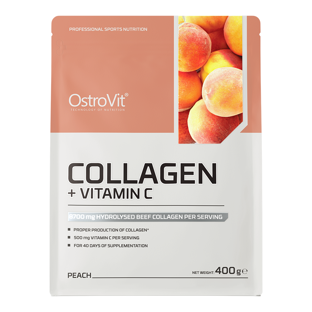 OstroVit Kolagen + Witamina C 400 g o smaku brzoskwiniowym