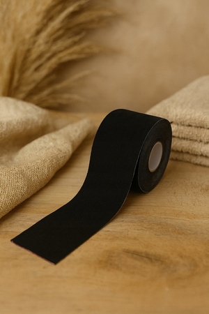 Taśma do kinesiotapingu 5 cm x 5 m czarna