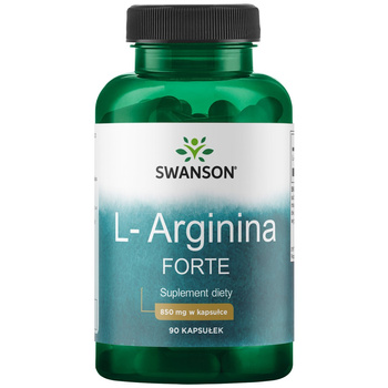 SWANSON L-arginina forte 850mg 90 kapsułek Arginina