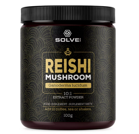 Solve Labs Reishi Ganoderma lucidum 10:1 Mushroom Powder 100g