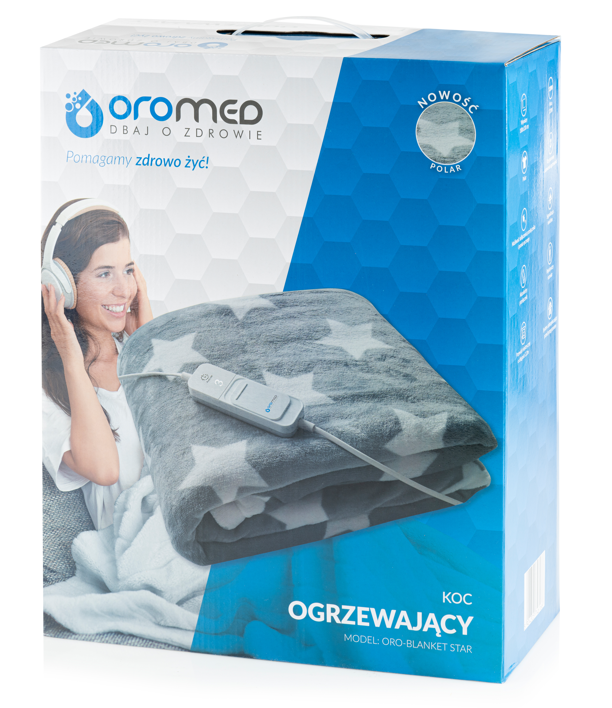 Koc ogrzewający grzewczy Oromed ORO-BLANKET STAR 180x130 cm