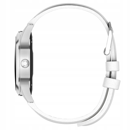 Pasek z ekoskóry biały smartwatch kw10 kw20 18cm