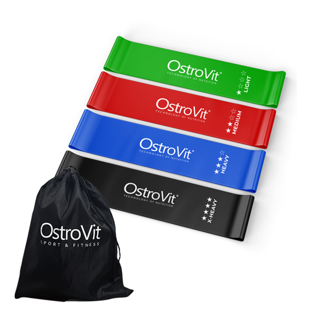 OstroVit Gumy Treningowe zestaw 4 sztuki + worek