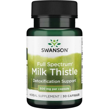 SWANSON FS Milk Thistle 500mg 30 kapsułek Ostropest Plamisty Wątroba