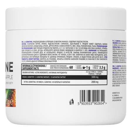 OstroVit L-Karnityna 210 g smak ananasowy