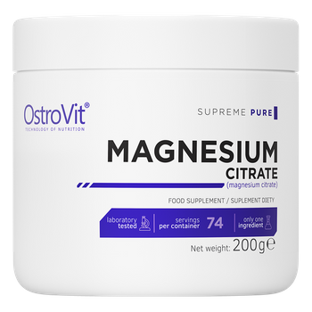 OstroVit Cytrynian Magnezu 200 g naturalny