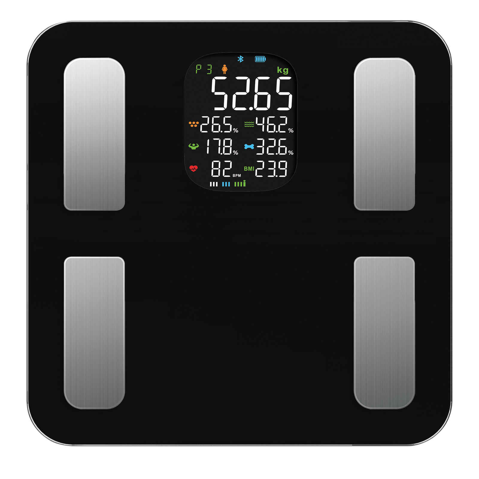 Waga analityczna elektroniczna łazienkowa ORO-BLUETOOTH H SMART BLACK