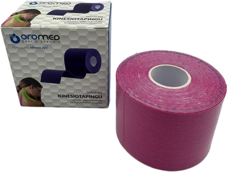 Taśma do kinesiotapingu 5 cm x 5 m różowa