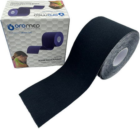 Taśma do kinesiotapingu 5 cm x 5 m czarna