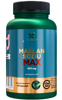 Lanco Maślan Sodu MAX 1300mg 60 kapsułek