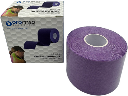 Taśma do kinesiotapingu 5 cm x 5 m fioletowa