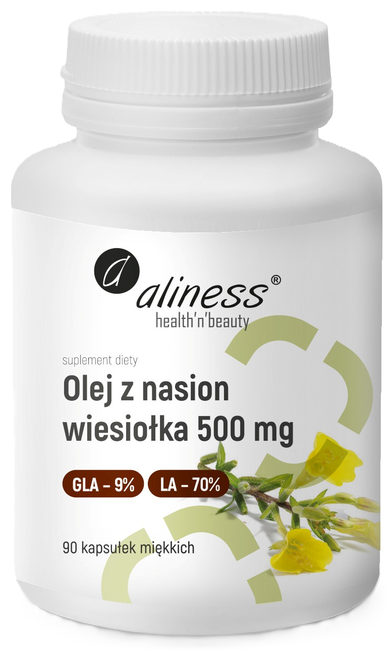 ALINESS Olej z nasion wiesiołka 9%/85% 500 mg x 90 caps 