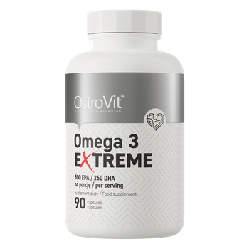 OstroVit Omega 3 Extreme 90 caps ODPORNOŚĆ EPA 500 mg DHA