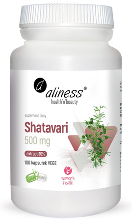 ALINESS Shatavari ekstrakt 30% 500 mg x 100 Vege caps.