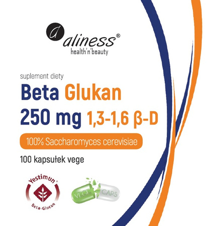 ALINESS Beta Glukan Yestimun® 1,3-1,6 β-D  250 mg x 100 Vege caps.