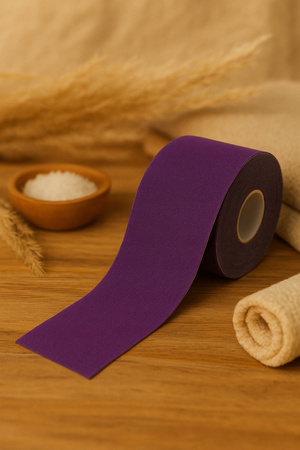 Taśma do kinesiotapingu 5 cm x 5 m fioletowa