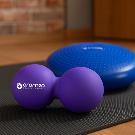 Roller podwójna piłka do masażu punktowego lacrosse różowa twarda