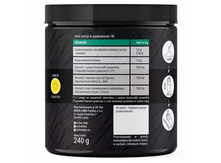 Solve Labs Kreatyna Keto Creatine 240g Energy & Strength