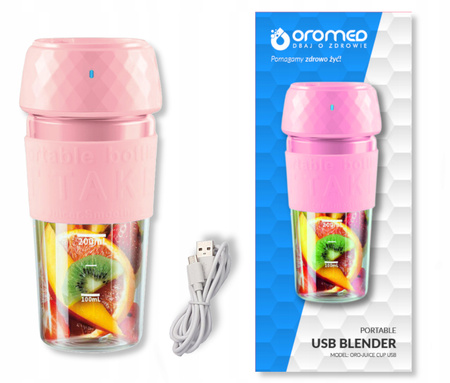 Blender przenośny Oromed ORO-JUICE CUP USB różowy 
