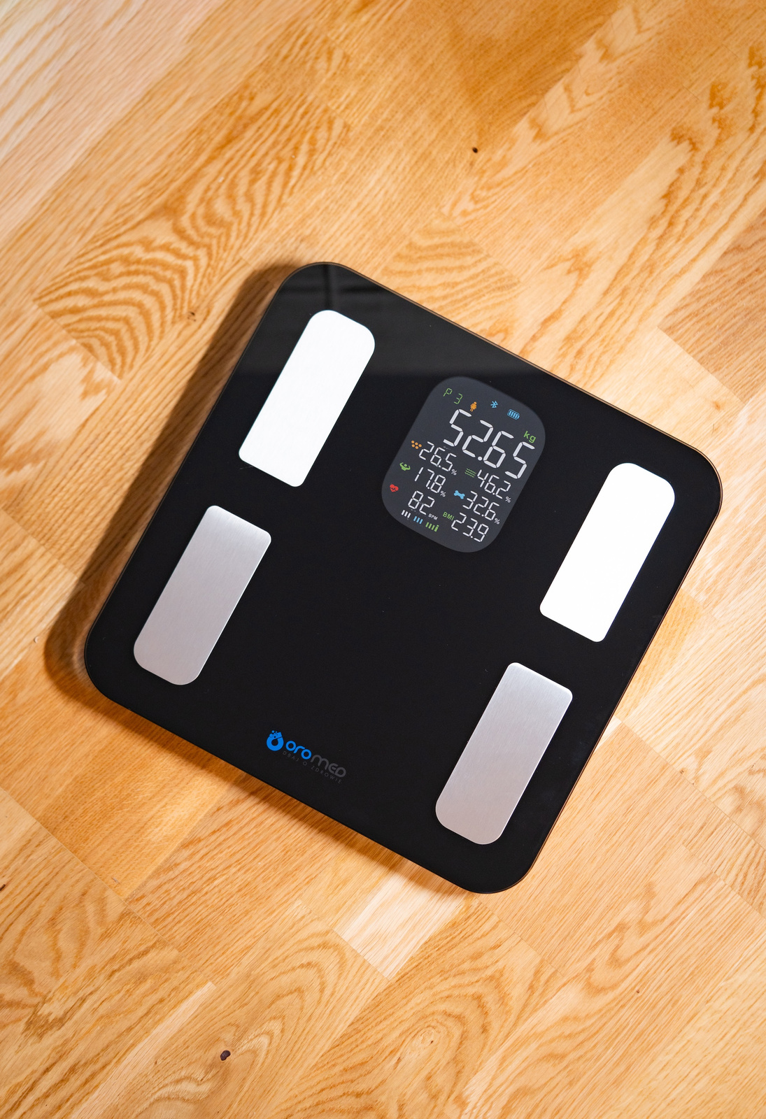 Waga analityczna elektroniczna łazienkowa ORO-BLUETOOTH H SMART BLACK