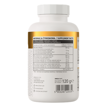 Ostrovit Omega 3-6-9 DOBRE KWASY TŁUSZCZOWE 90