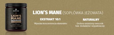 Solve Labs Lion's Mane Soplówka jeżowata 10:1 Mushroom Powder 100g