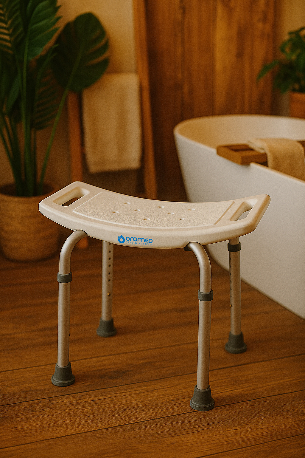 Taboret prysznicowy stołek pod prysznic prostokątny