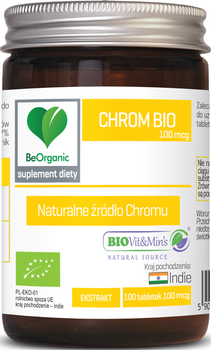 BeOrganic Chrom BIO 100 mcg x 100 tabletek