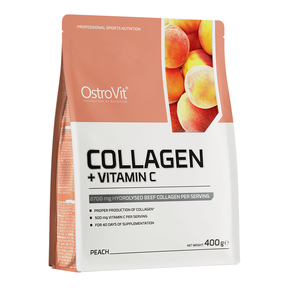 OstroVit Kolagen + Witamina C 400 g o smaku brzoskwiniowym