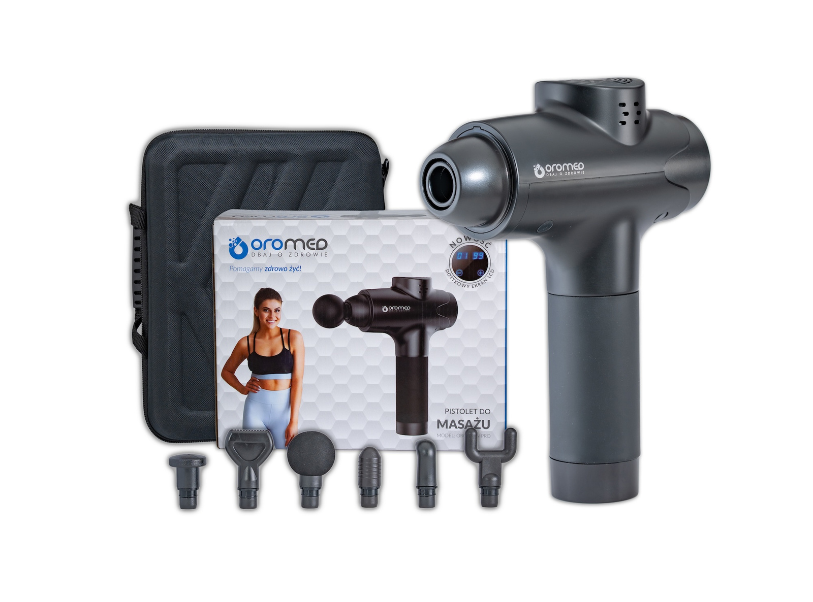 Pistolet do masażu masażer ORO-GUN PRO czarny