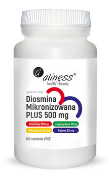 ALINESS Diosmina mikronizowana  PLUS 500mg x 100 tabl. Vege