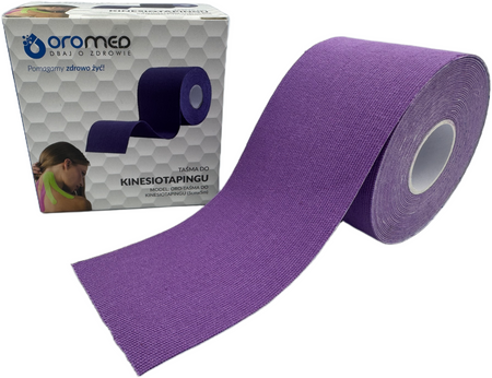 Taśma do kinesiotapingu 5 cm x 5 m fioletowa