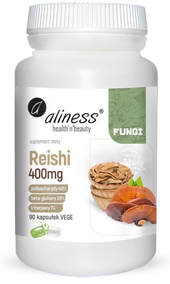 ALINESS Reishi ekstrakt owocniki 40/20/1, 400mg x 90 Vege caps.