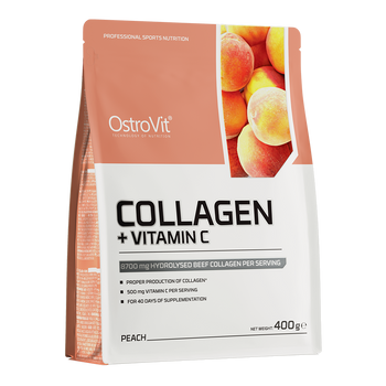 OstroVit Kolagen + Witamina C 400 g o smaku brzoskwiniowym