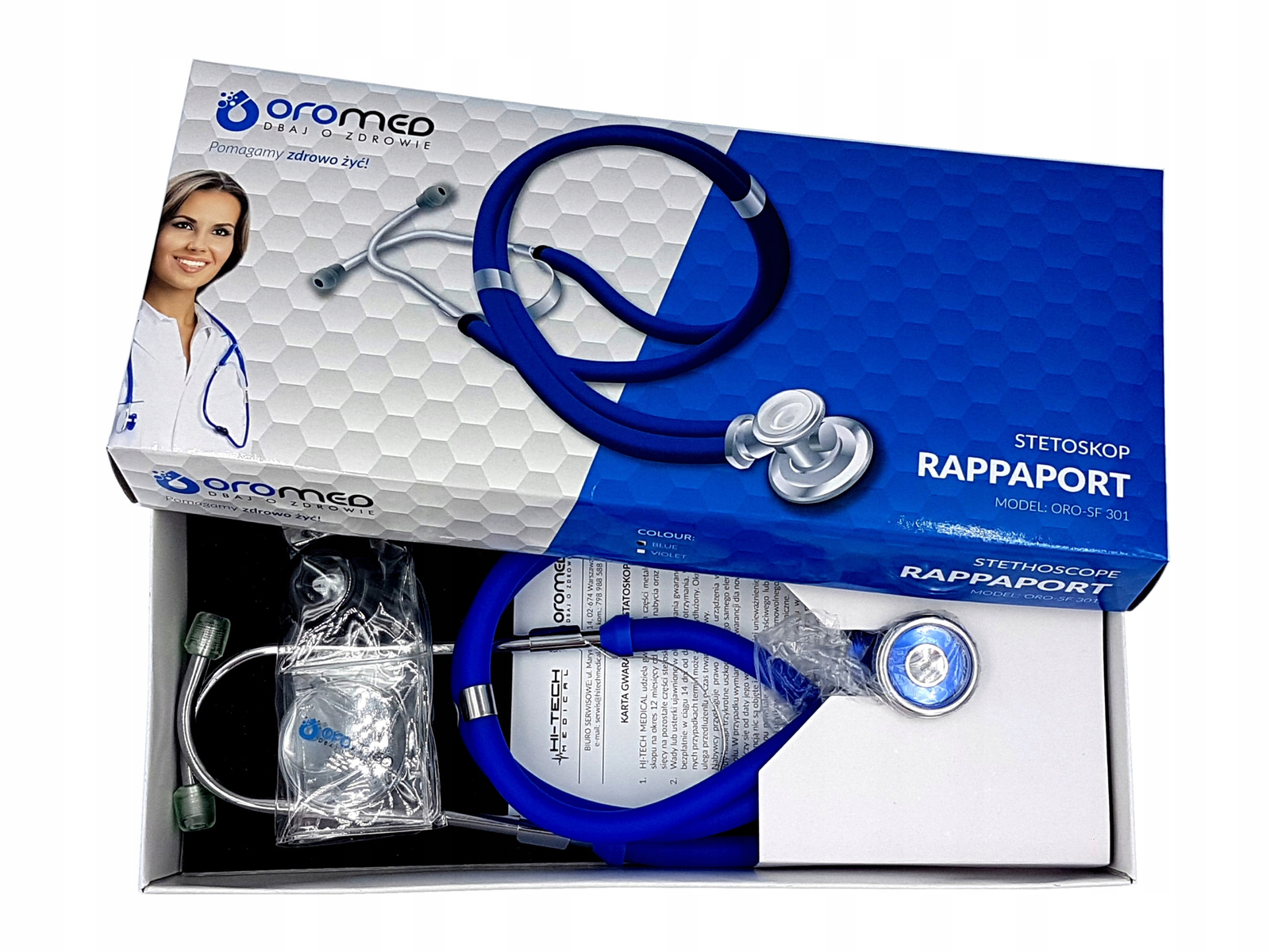 Stetoskop uniwersalny typu Rappaport Oromed ORO-SF 301 fioletowy