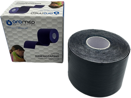 Taśma do kinesiotapingu 5 cm x 5 m czarna