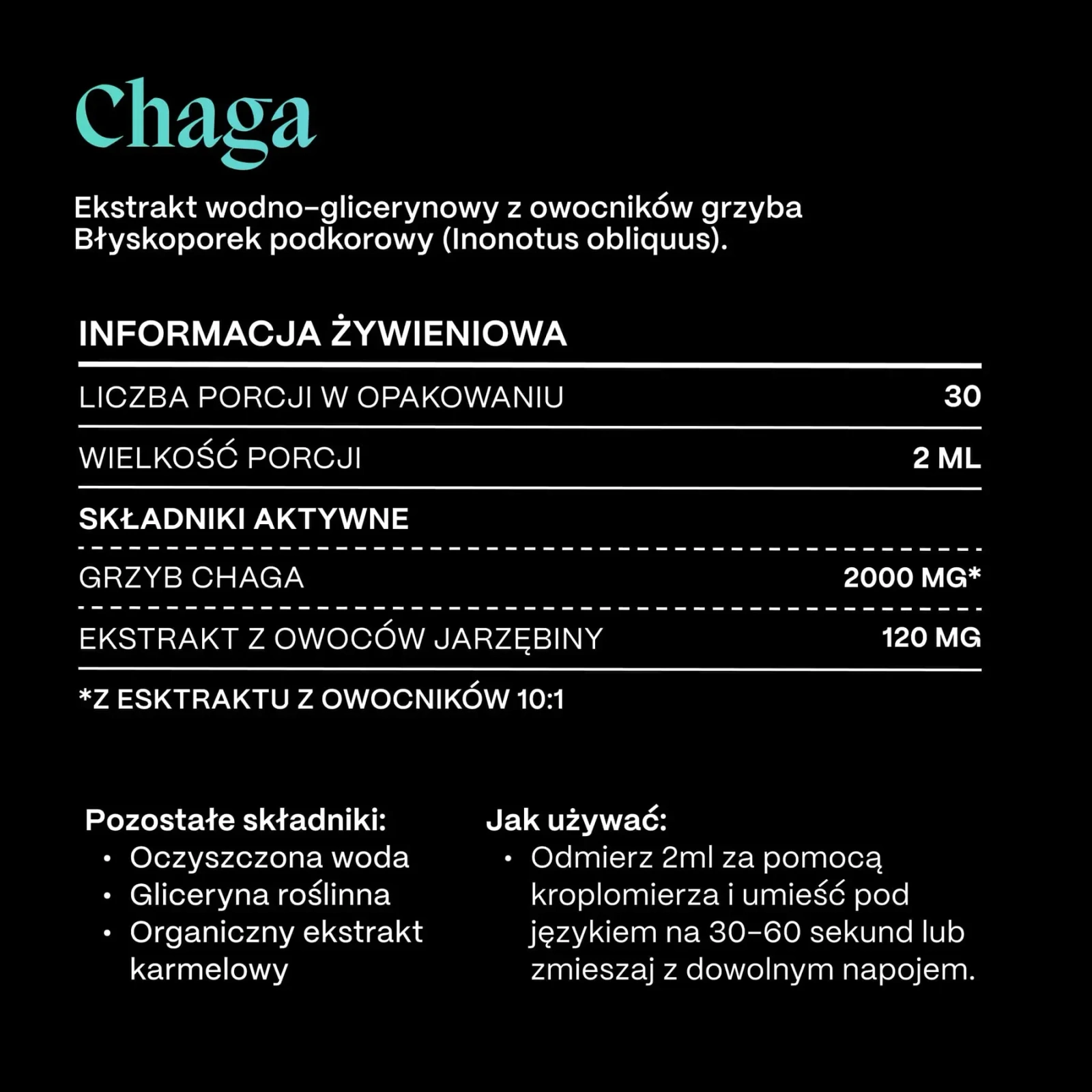 SOMA Grzyb Chaga Błyskoporek podkorowy 60 ml