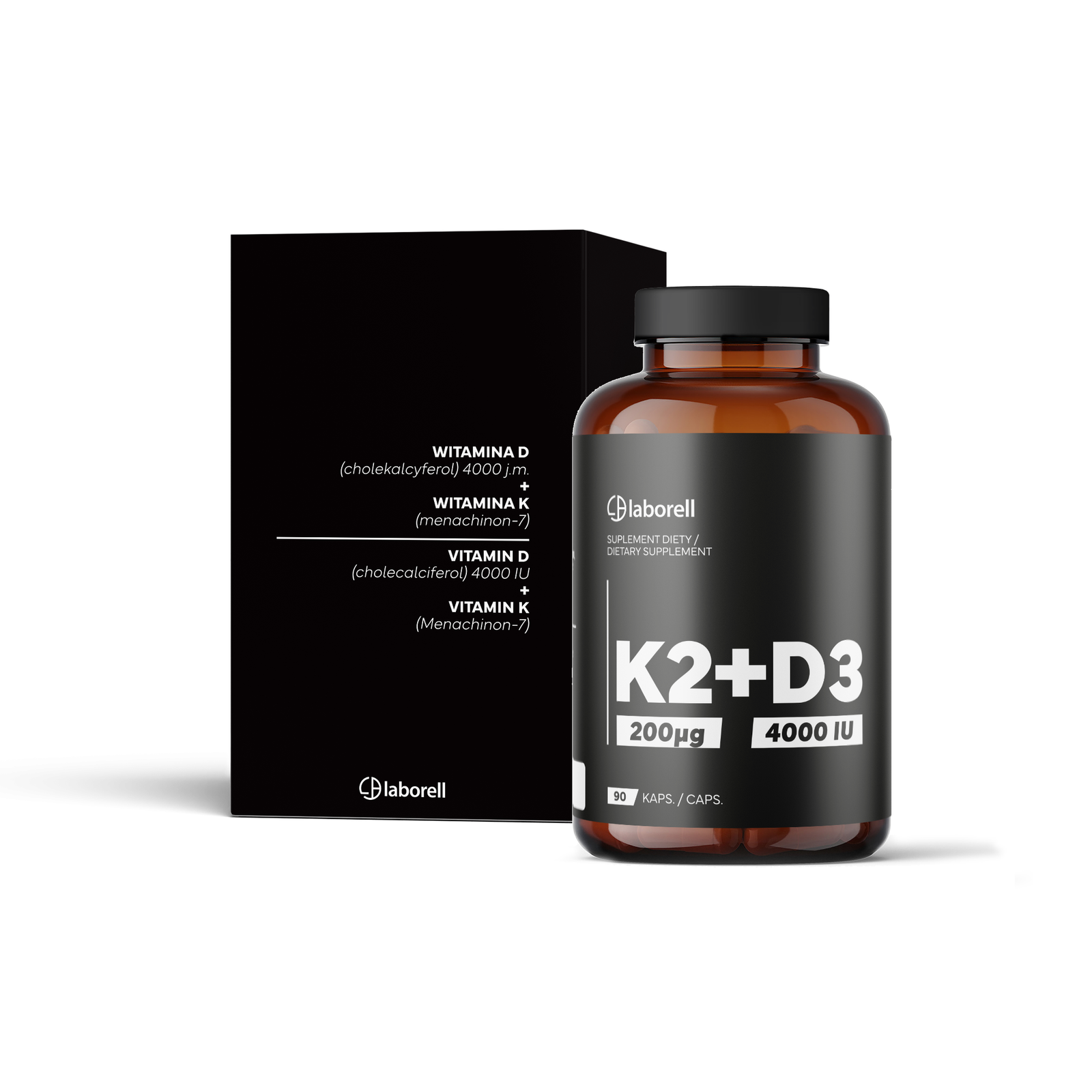 LABORELL Witamina K2 200mcg + D3 4000 IU 90 kapsułek