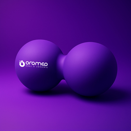 Roller podwójna piłka do masażu punktowego lacrosse różowa twarda