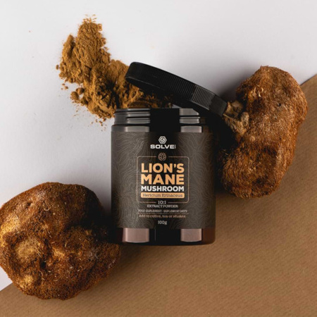 Solve Labs Lion's Mane Soplówka jeżowata 10:1 Mushroom Powder 100g