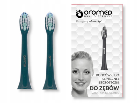 Końcówki do szczoteczki sonicznej Oromed ORO-BRUSH green 2 sztuki