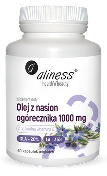 ALINESS Olej z nasion ogórecznika 20%/35% 1000 mg x 60 caps
