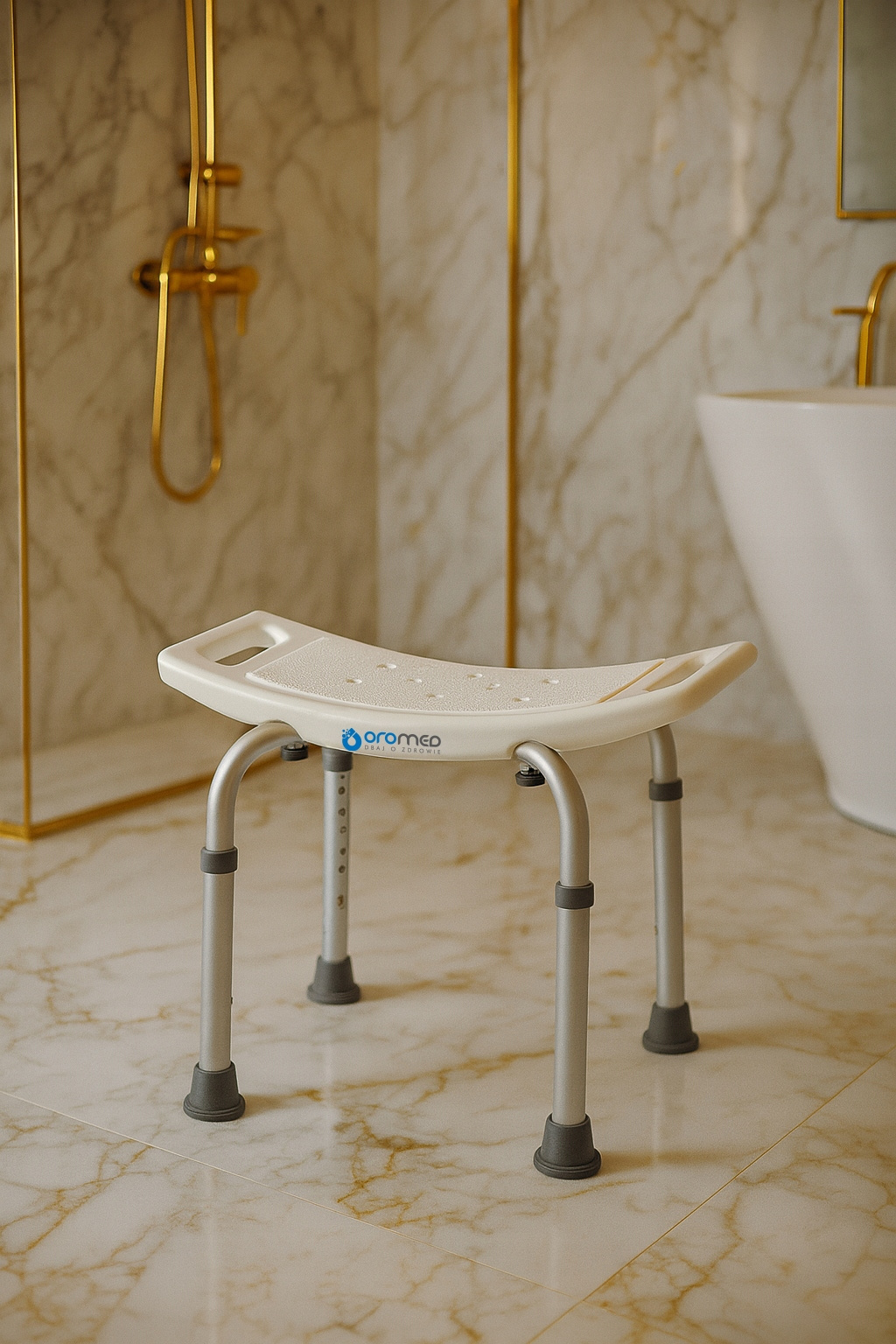 Taboret prysznicowy stołek pod prysznic prostokątny