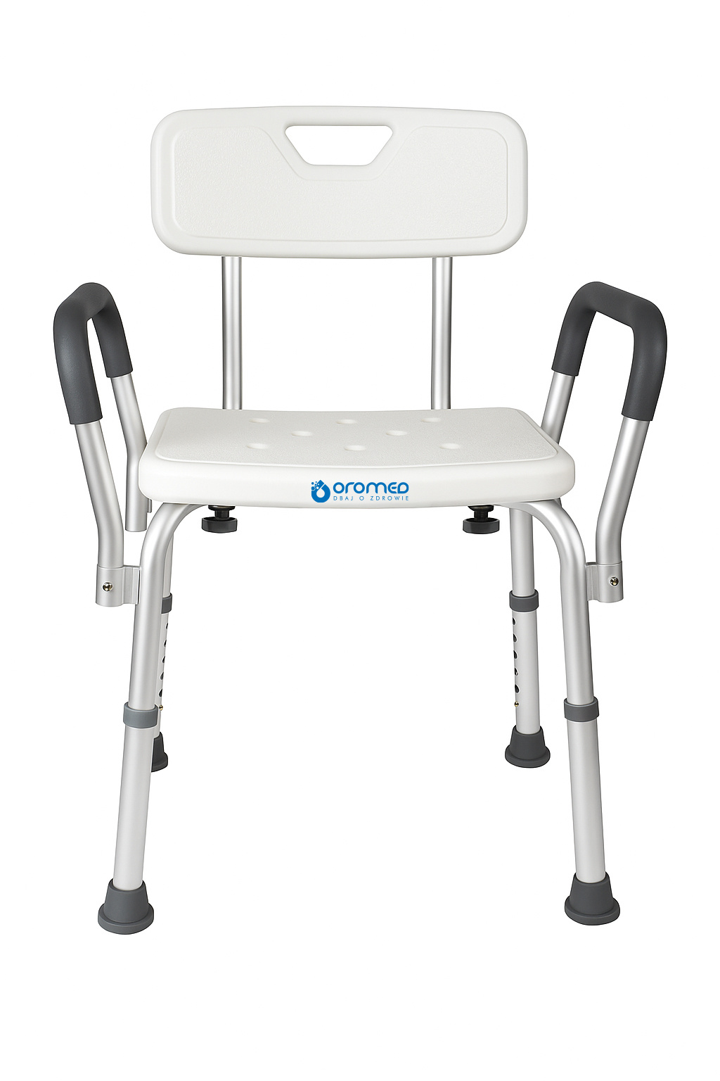 Krzesło pod prysznic z oparciem i podłokietnikami