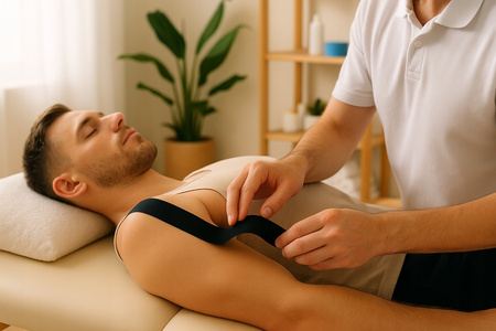 Taśma do kinesiotapingu 7,5 cm x 5m beżowa